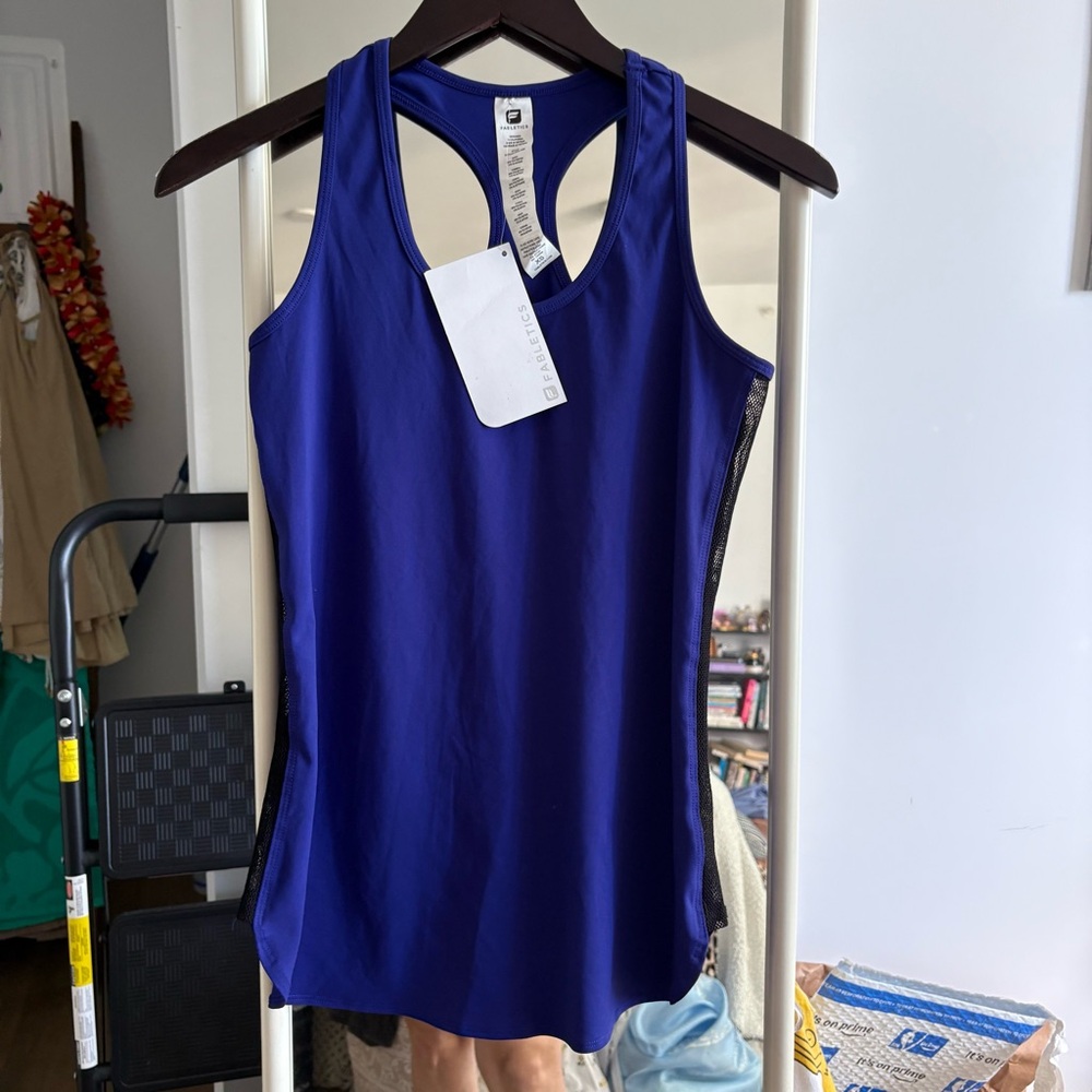 New! Fabletics Vibrant Blue racer back Tank Top